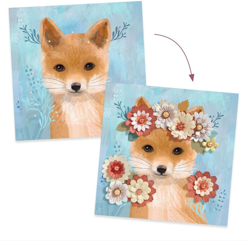 Djeco Floral Wreaths 3D Pictures Art & Craft