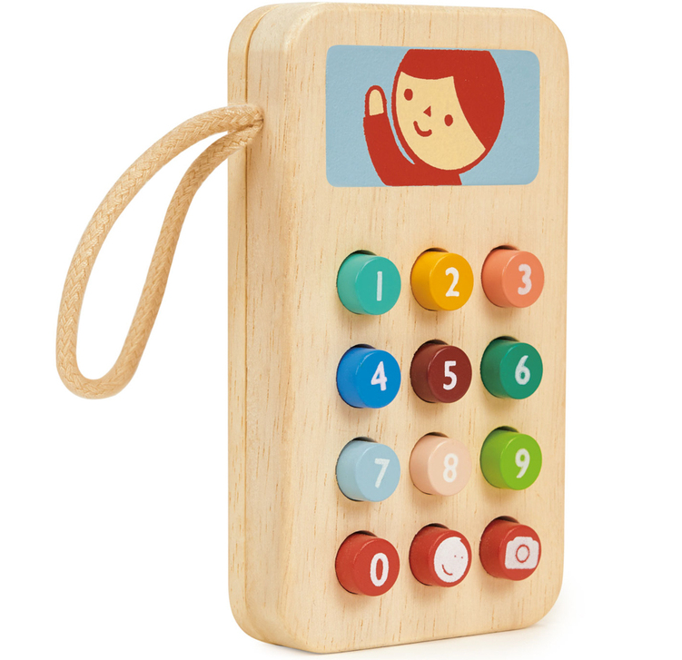 Mentari Wooden Mobile Phone Pretend Play