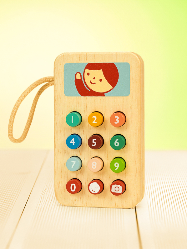 Mentari Wooden Mobile Phone Pretend Play