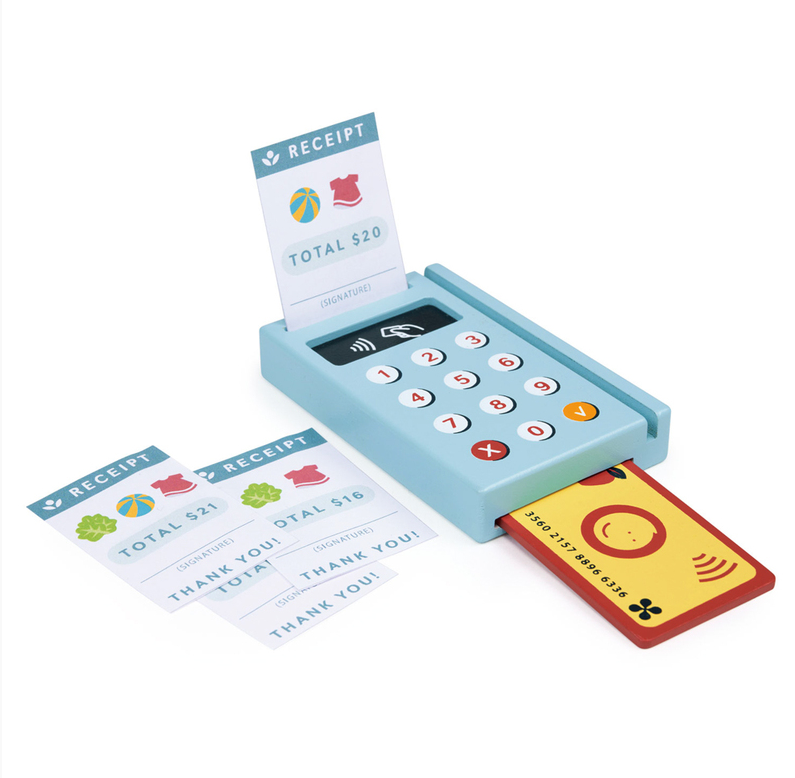 Mentari Wooden Card Machine Pretend Play