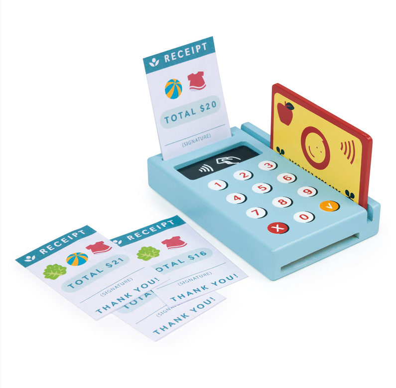 Mentari Wooden Card Machine Pretend Play