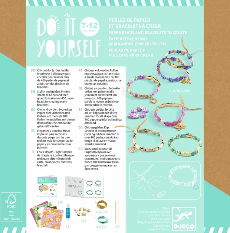Djeco DIY Chic and Golden Bracelets