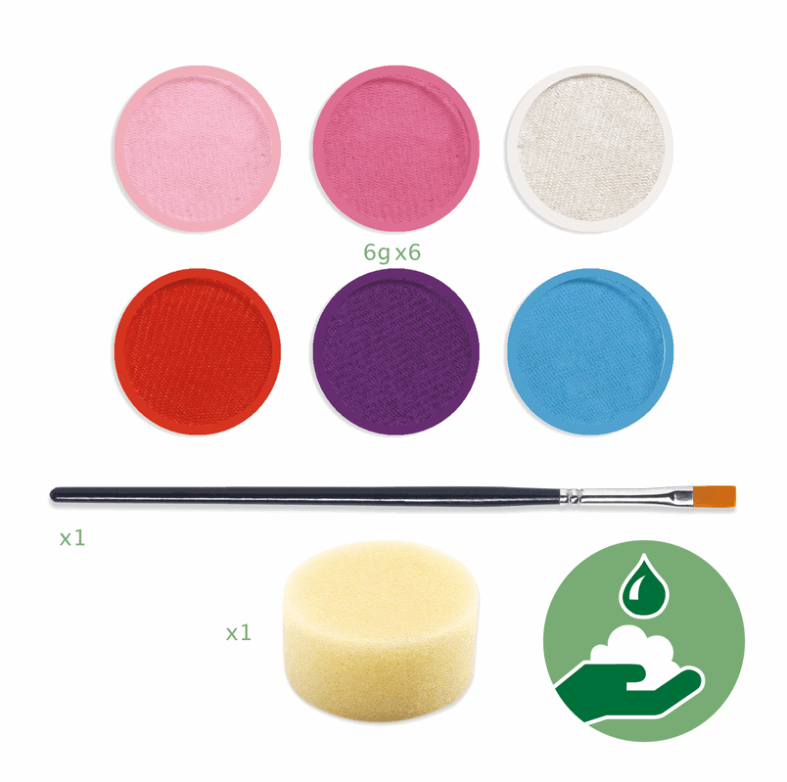 Djeco Sweet Body Art Palette 6 Colours