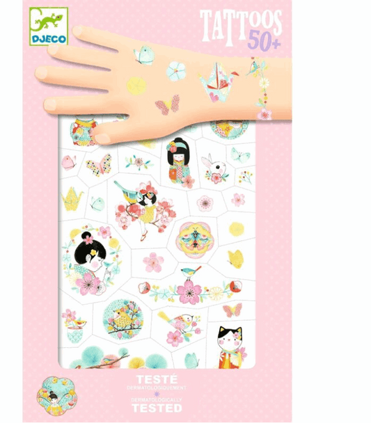 Djeco Temporary Tattoo Sakura Japanese 50pc
