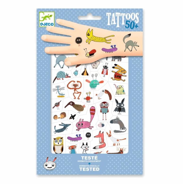 Djeco Temporary Tattoos Little Creatures 50pc