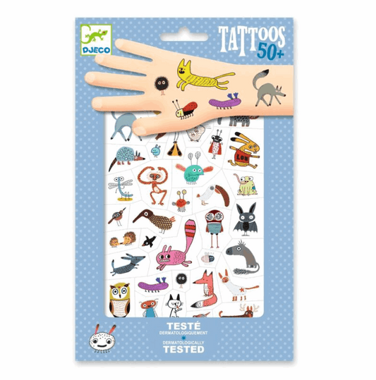 Djeco Temporary Tattoos Little Creatures 50pc
