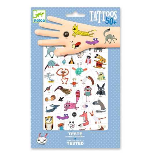 Djeco Temporary Tattoos Little Creatures 50pc