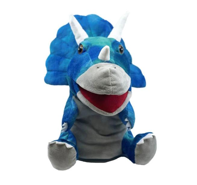 Johnco Plush Hand Puppet Triceratops puppet