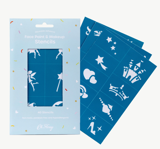 Oh Flossy Reusable Adhesive Face Paint & Makeup Stencils