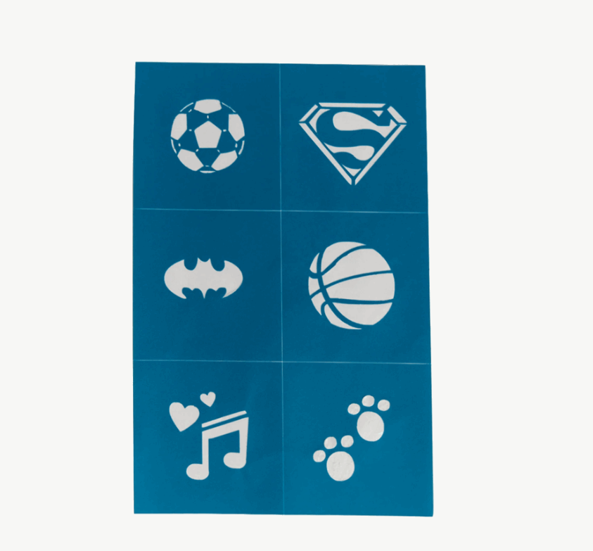 Oh Flossy Reusable Adhesive Face Paint & Makeup Stencils