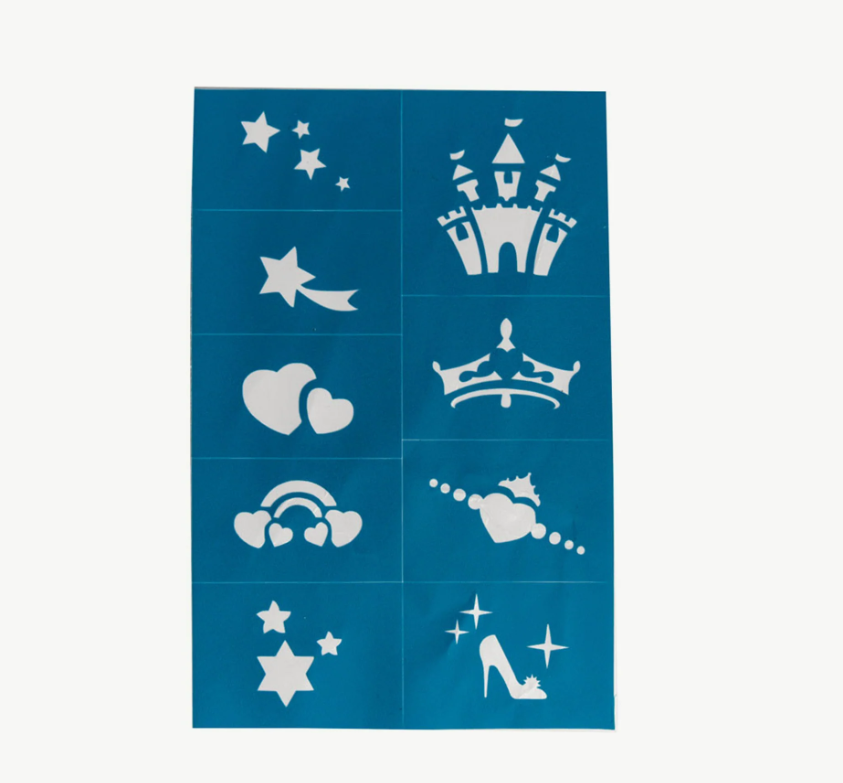 Oh Flossy Reusable Adhesive Face Paint & Makeup Stencils