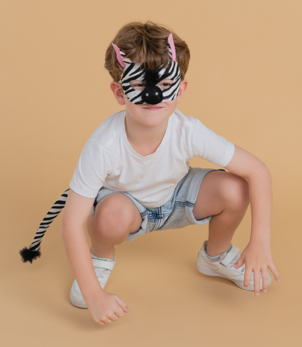 Sweida's Little Safari Deluxe Animal Mask & Tail Set - Zebra Costumes