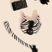 Load image into Gallery viewer, Sweida&#39;s Little Safari Deluxe Animal Mask &amp; Tail Set - Zebra
