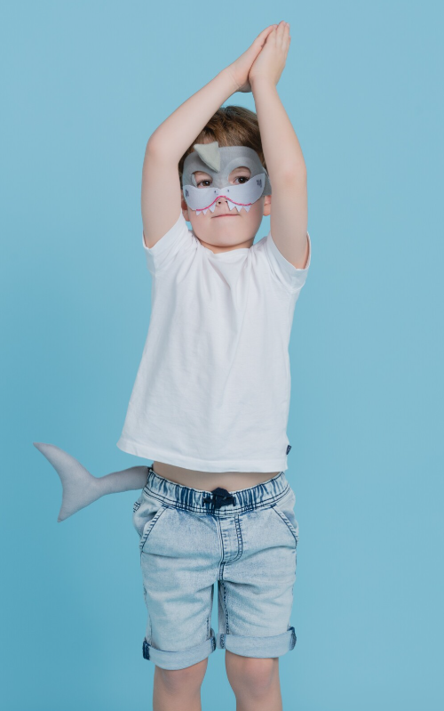 Sweida's Little Safari Deluxe Animal Mask & Tail Set - Shark Costume