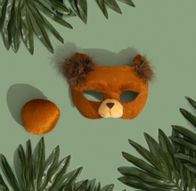 Load image into Gallery viewer, Sweida&#39;s Little Safari Deluxe Animal Mask &amp; Tail Set - Bear

