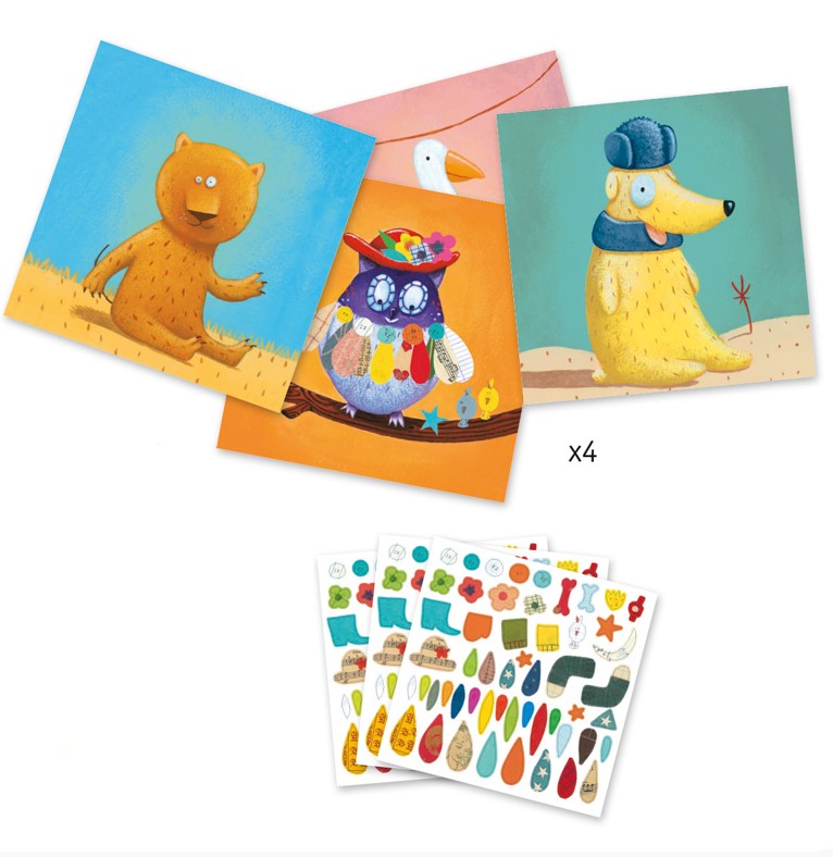 Djeco Create Animal Stickers Art and Craft