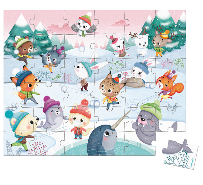 Janod Snow Party Puzzle 36pc