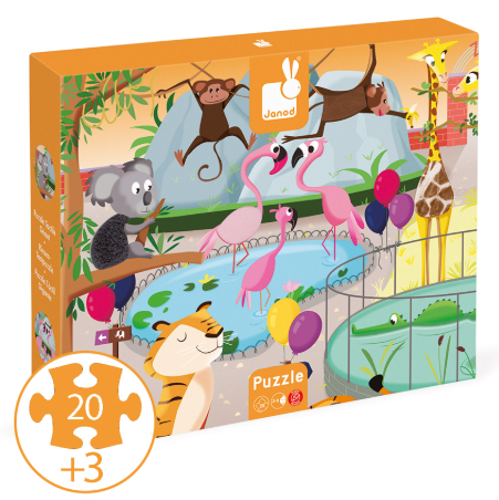 Janod Tactile Zoo Puzzle 20pc