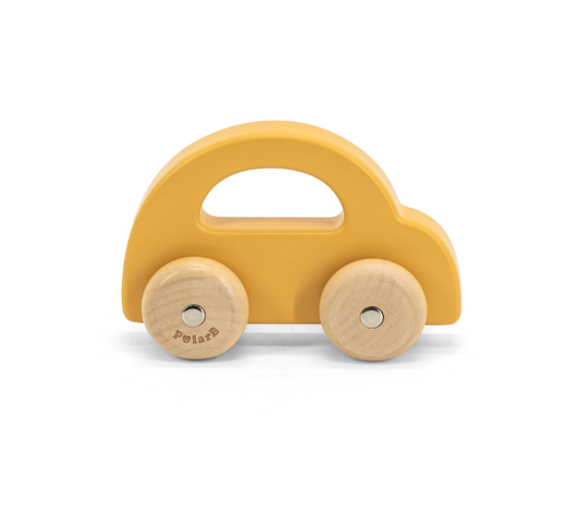 PolarB Wooden Car Yellow wooden car