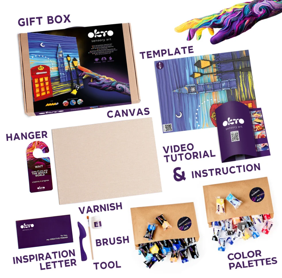 Okto Sensory Art 3D Creative Set London City 30cm x 40cm