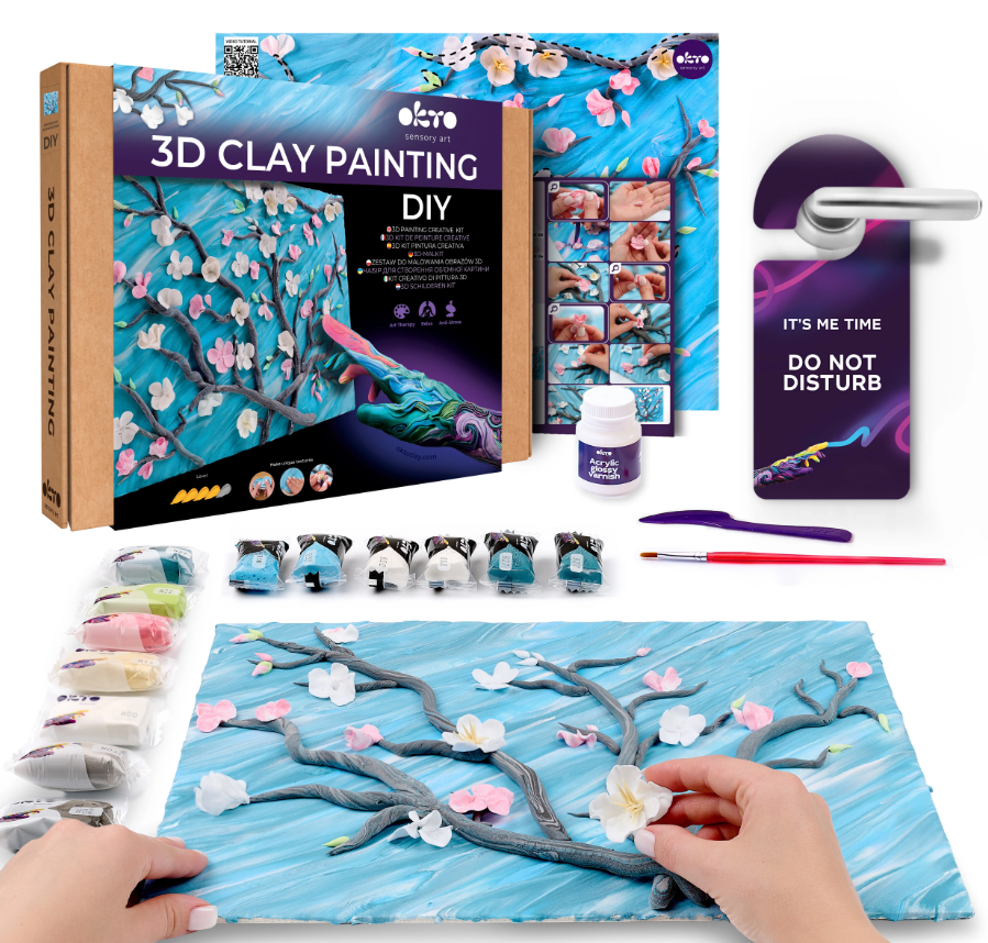 Okto Sensory Art 3D Creative Set Almond Blossom 30cm x40cm