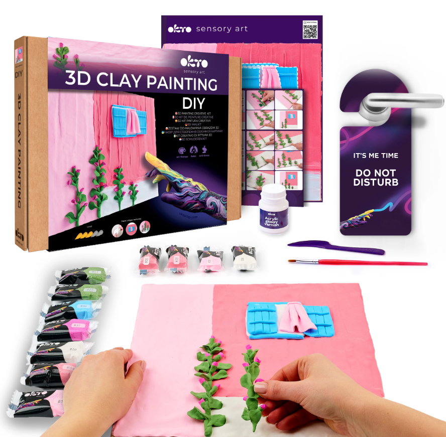 Okto Sensory Art 3D Creative Window Set Pink Morning 30cm x 40cm