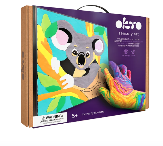 Okto Sensory Art Koala Colouring with Clay Set 29cm x 29cm