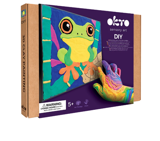 Okto Sensory Art Frog Colouring with Clay Set 29cm x 29cm