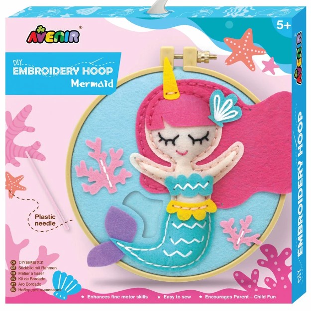Avenir Embroidery Hoop Mermaid Art & Craft Kits