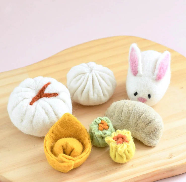 Tara Treasures Felt Dim Sum Yum Cha Set