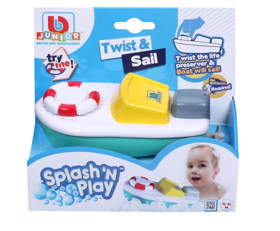 BB Junior Splay N Play Twist and Sail Boat Bath Toy
