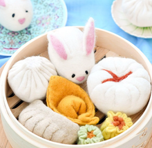 Load image into Gallery viewer, Tara Treasures Felt Dim Sum Yum Cha Set
