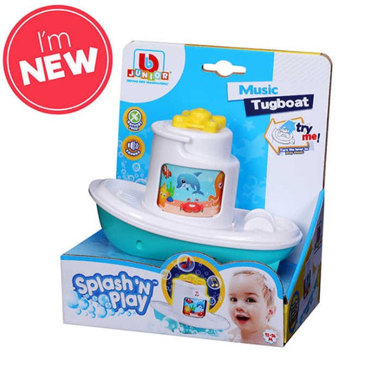 BB Junior Splash n Play Music Tugboat Bath Toy