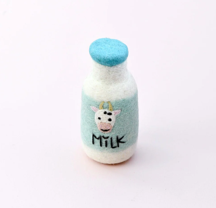 Tara Treasures Felt Milk Bottle Pretend Food Play