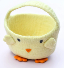 Load image into Gallery viewer, Tara Treasures Felt Easter Egg Hunt Basket (Yellow Chick)
