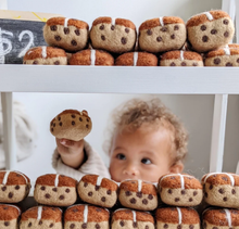Load image into Gallery viewer, Tara Treasures Felt Hot Cross Bun
