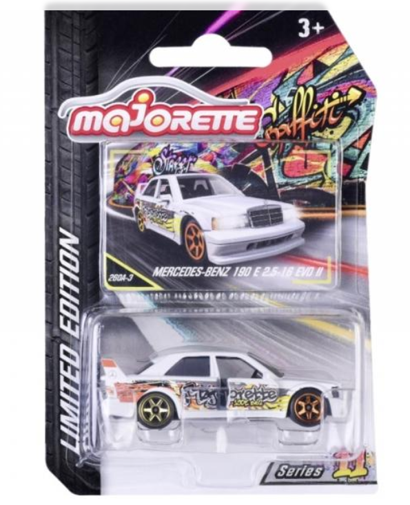 Majorette Series 11 Limited Edition Graffiti Mercedes Benz 190 E 2.5-16 Evo II toy car