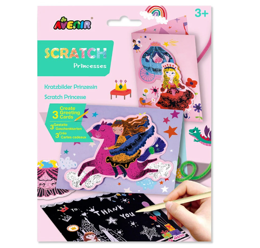 Avenir Scratch Greeting Card - Princess Art & Craft