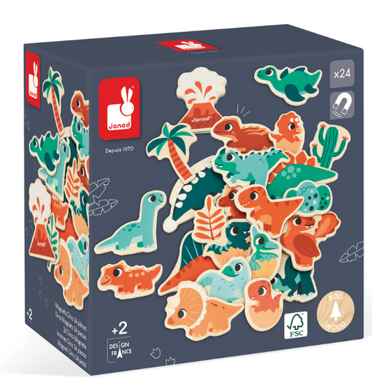 Janod Dino Magnets 24pc magnets
