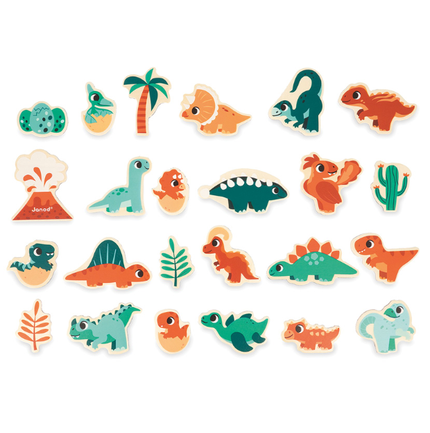Janod Dino Magnets 24pc magnets