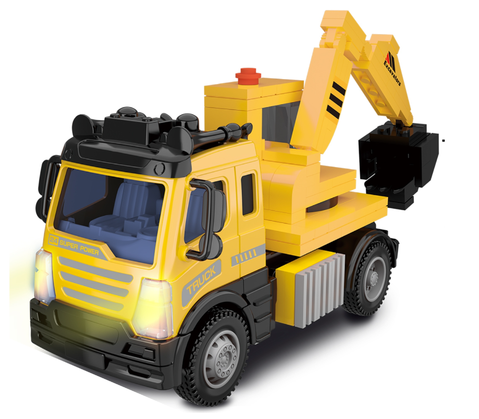 Remote Control Brick Building Truck Digger Truck Construction Toy