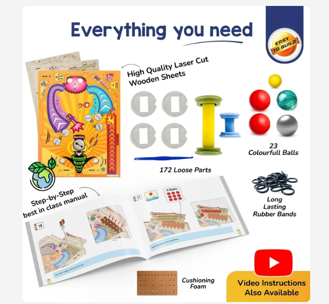 Smartivity Pinball Machine DIY Kit   COMING SOON