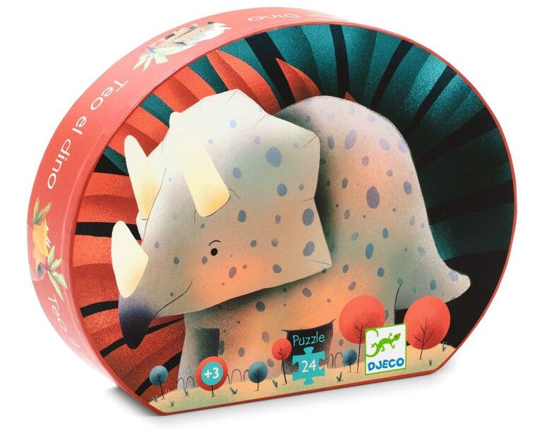 Djeco Teo The Dino 24pc Silhouette Puzzle Puzzle