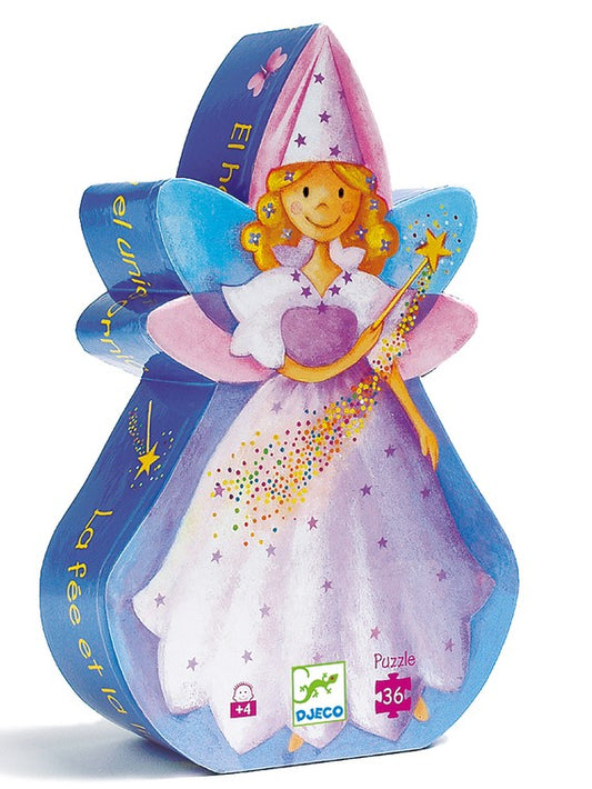 Djeco Fairy and Unicorn 36pc Silhouette Puzzle Puzzle