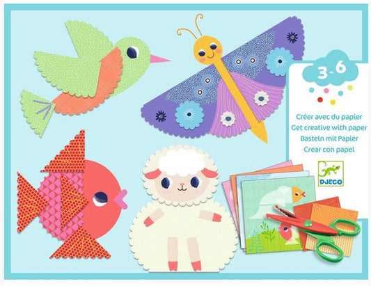 Djeco Crinkle Cutting Creative Paper Craft Art & Craft Kits