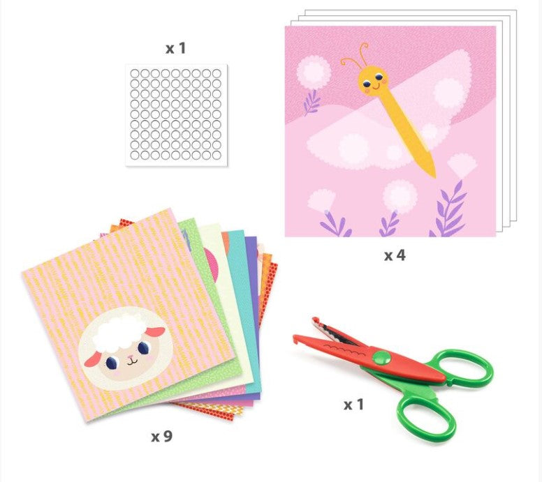 Djeco Crinkle Cutting Creative Paper Craft Art & Craft Kits