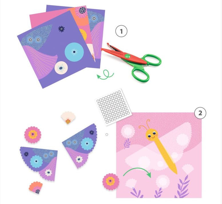 Djeco Crinkle Cutting Creative Paper Craft Art & Craft Kits