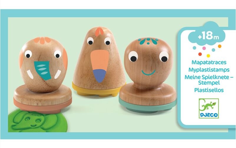 Djeco Myplastistamps Animal 3pc Set Art & Craft