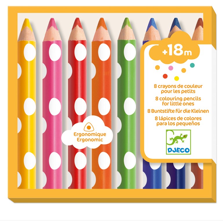Djeco Colouring Pencils for Little Ones 8pc Art & Craft