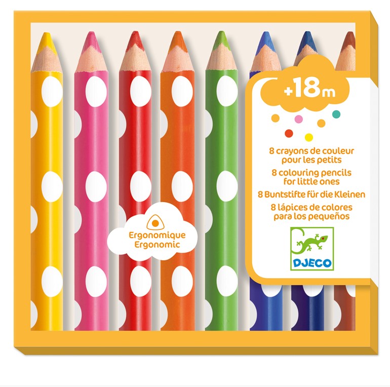 Djeco Colouring Pencils for Little Ones 8pc